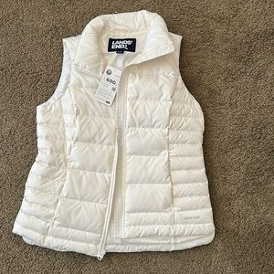 Lands End small white vest, never worn